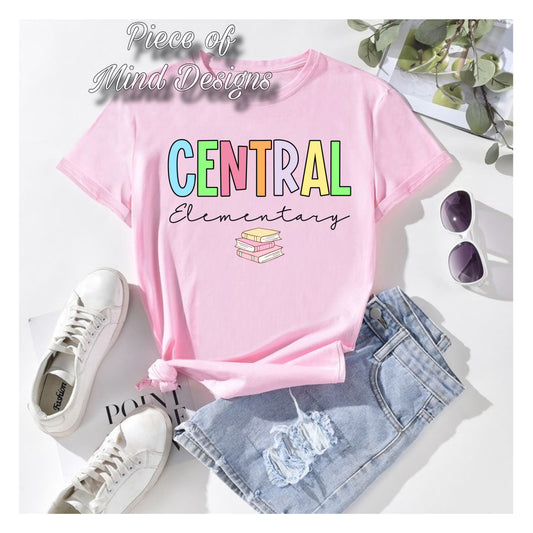 Central Elementary Pastel Color Tshirt