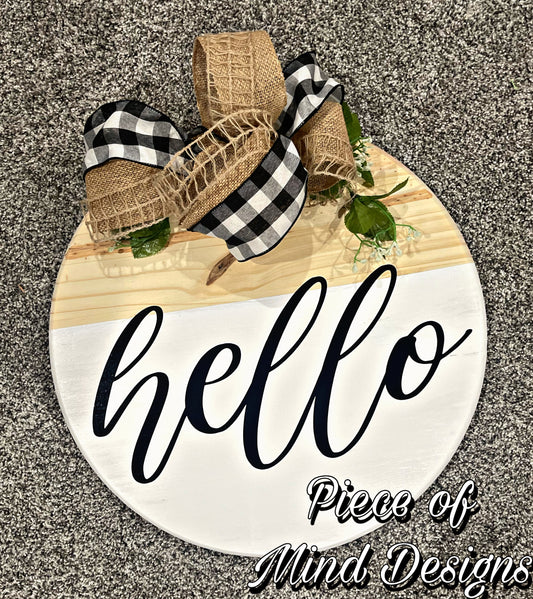 Hello; Door Hanger