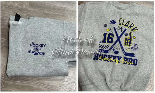 Hockey Bro Collage Crewneck