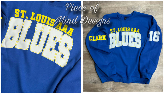 AAA Blues Hockey Royal Blue Crewneck