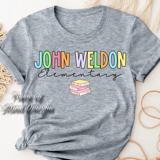 John Weldon Elementary Pastel Color Tshirt