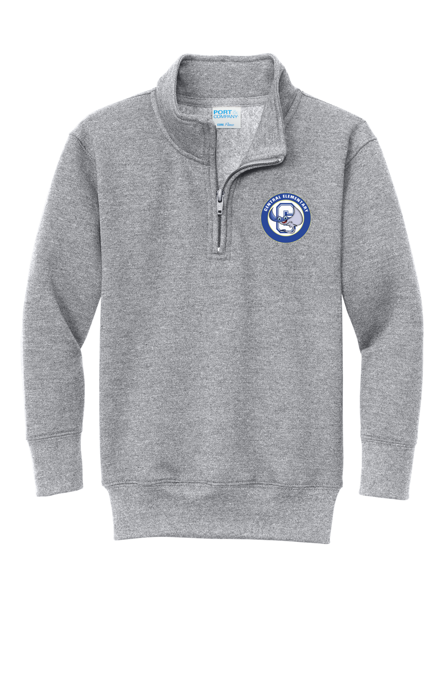 Central Elementary-Athletic Heather 1/4 ZipUp Sweatshirt