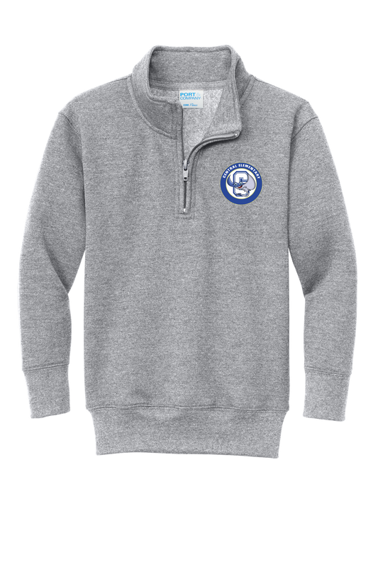Central Elementary-Athletic Heather 1/4 ZipUp Sweatshirt