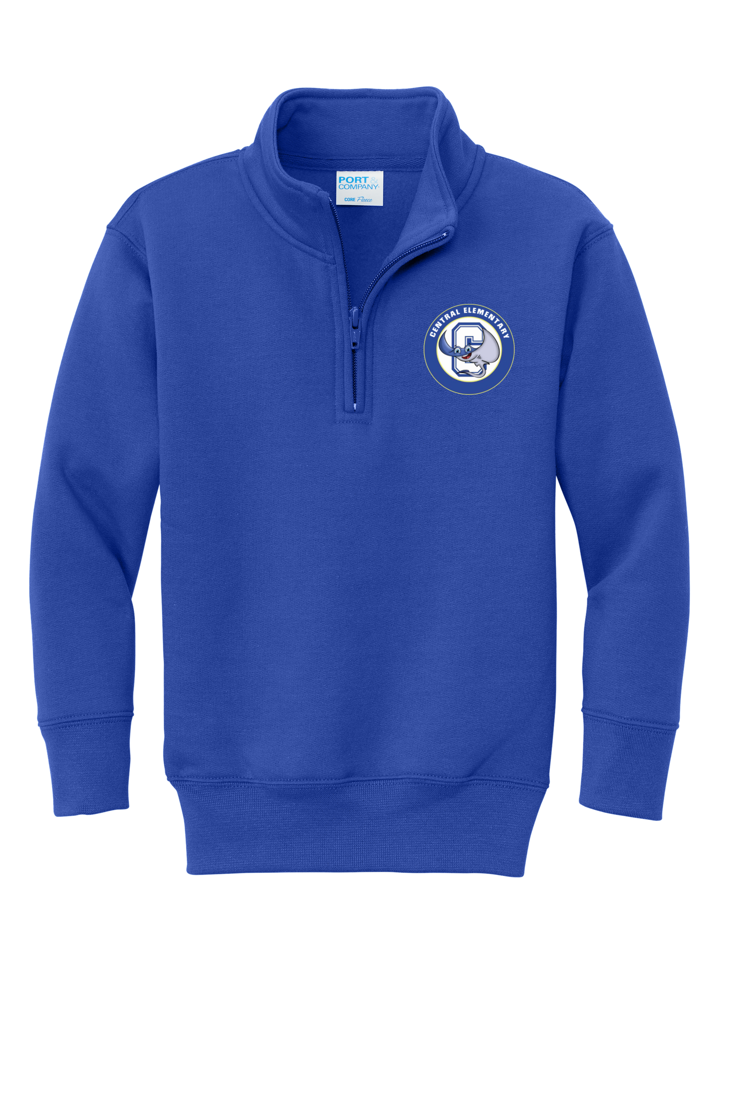 Central Elementary-Royal Blue 1/4 ZipUp Sweatshirt