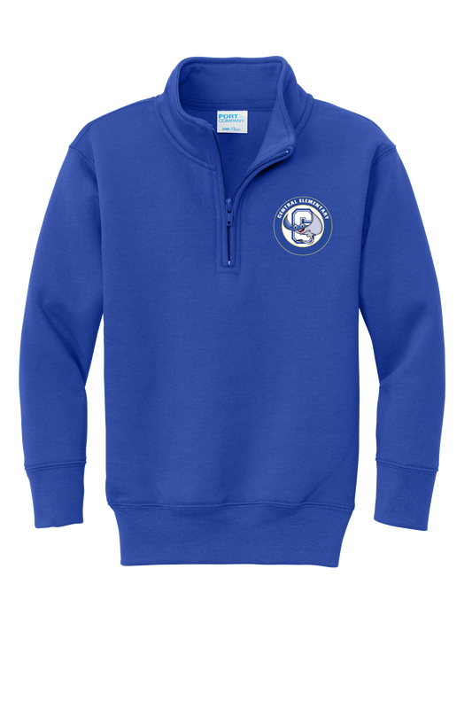 Central Elementary-Royal Blue 1/4 ZipUp Sweatshirt