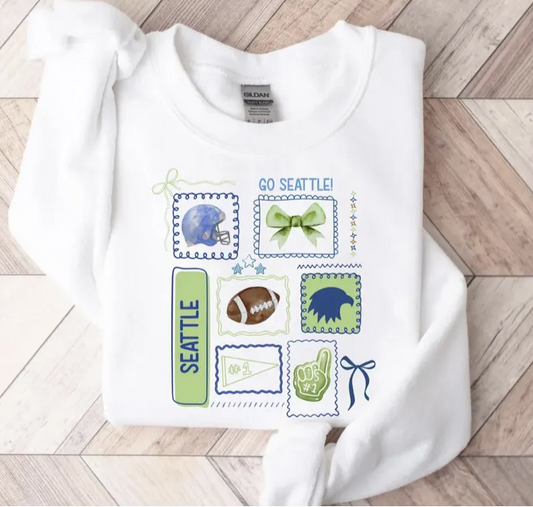 Coquette Seattle Football Sweatshirt