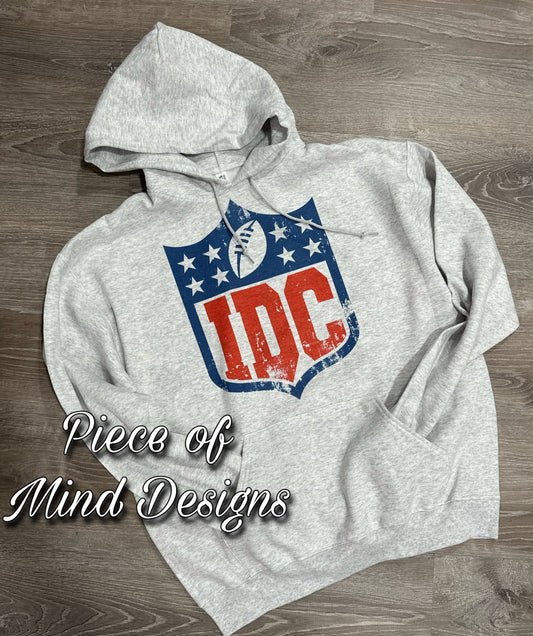 I Don’t Care Football Hoodie