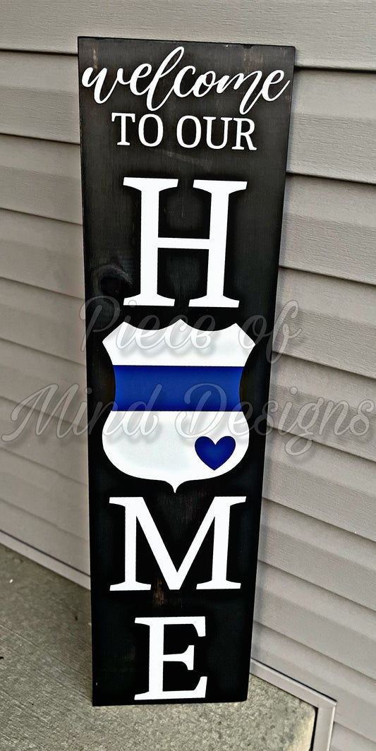 Back the Blue Porch Sign