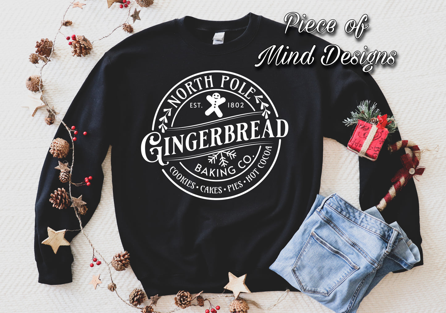 North Pole Gingerbread Sweatshirt